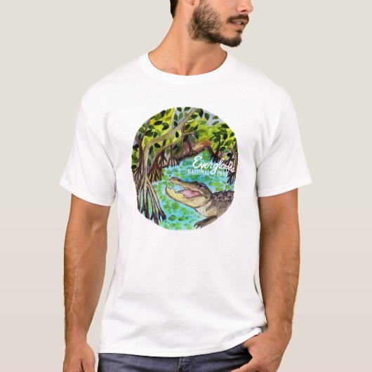 T-shirt Aquarelle du parc national des Everglades (Devant)