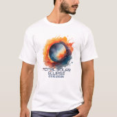 T-shirt Aquarelle Éclipse 2026 Souvenir (Devant)