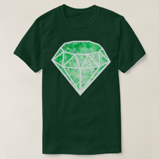 T-shirt Aquarelle Emerald Crystal Diamond (Design devant)