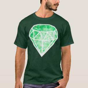 T-shirt Aquarelle Emerald Crystal Diamond