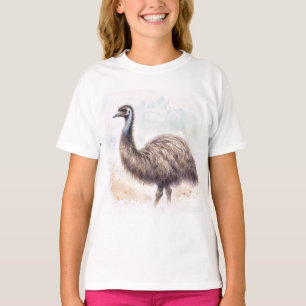 T-shirt Aquarelle Emu Bird