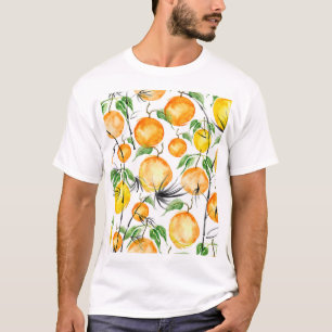 T-shirt Aquarelle en bambou : motif sans couture dans la j