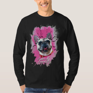 T-shirt Aquarelle et ambre bleu français couleur mignonne