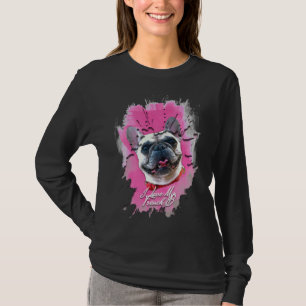 T-shirt Aquarelle et ambre bleu français couleur mignonne