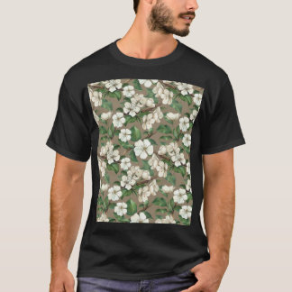 T-shirt Aquarelle Fleurs Apple : Motif Vintage.
