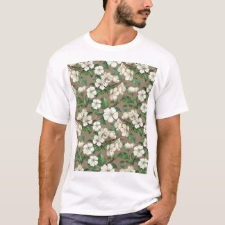 T-shirt Aquarelle Fleurs Apple : Motif Vintage.