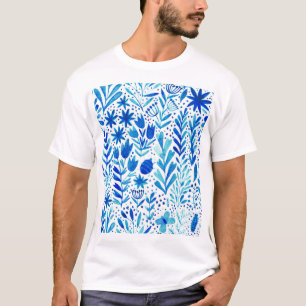T-shirt Aquarelle florale Plantes texture transparente