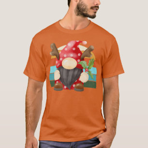 T-shirt Aquarelle Gnome Père Noël Noël Arbre Lumière Noël