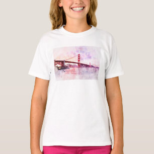 T-shirt Aquarelle Golden Gate Bridge à San Francisco