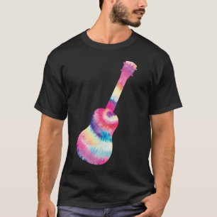 T-shirt Aquarelle Hawaiian Ukulele Uke Tie Dye Ukulele