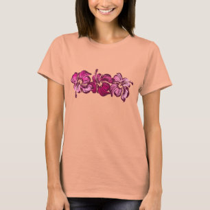 T-shirt Aquarelle Hibiscus Ladies Tee i