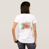 T-shirt Aquarelle Hibiscus tropicaux Fleurs (Dos entier)
