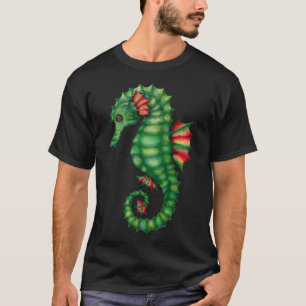 T-shirt aquarelle hippocampe vintage imaginaire