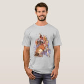 T-shirt Aquarelle Howling Coyotes Animal Nature Art T-Shi (Devant entier)