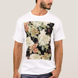 T-shirt Aquarelle Hydrangeas Lys : Motif Floral
