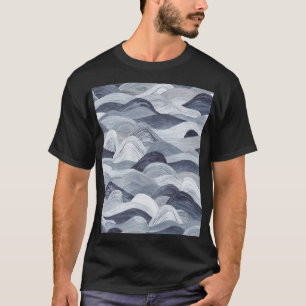 T-shirt Aquarelle Indigo Vague sans fil