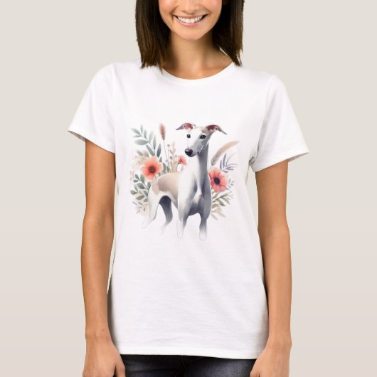 T-shirt Aquarelle italienne Greyhound (Devant)