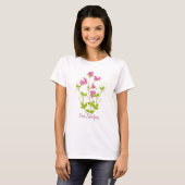 T-shirt Aquarelle J'aime Pois doux, Citation Fleur du Jard (Devant entier)