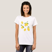 T-shirt Aquarelle jaune citron (Devant entier)