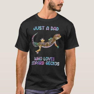 T-shirt Aquarelle Lizard Juste Un Père Qui Aime Leopard Ge