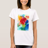 T-shirt Aquarelle magnifique art rose abstrait (Devant)