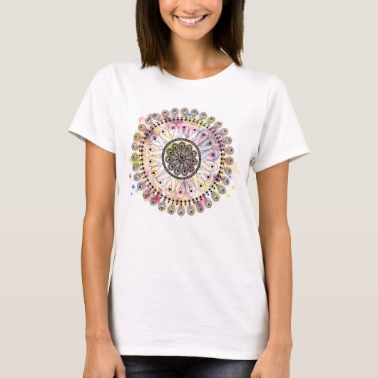 T-shirt Aquarelle Mandala (Devant)