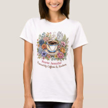Aquarelle Médical Café Floral Nom Personnalisé