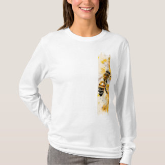T-shirt Aquarelle Miel Abeille Brosse