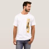 T-shirt Aquarelle Miel Abeille Brosse (Devant entier)