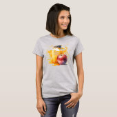 T-shirt Aquarelle miel et pomme Shana Tova (Devant entier)