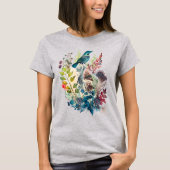 T-shirt Aquarelle Nature Folk Illustrations (Devant)