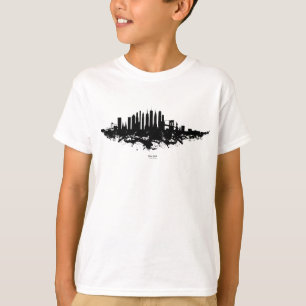 T-shirt Aquarelle New York Skyline noir et blanc