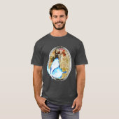 T-shirt Aquarelle Papillon Et Cadre (Devant entier)