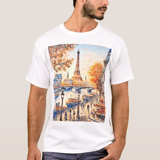 T-shirt Aquarelle Paris (Devant)