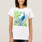 T-shirt Aquarelle Peacock (Devant)