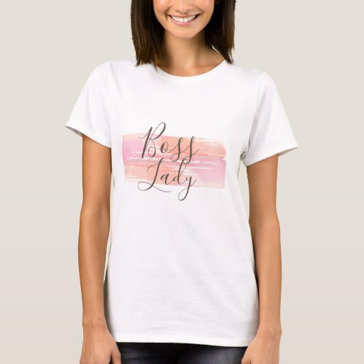 T-shirt Aquarelle Peinture éclats Boss Lady (Devant)