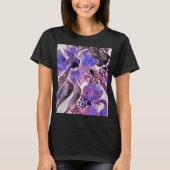 T-shirt Aquarelle Peinture florale violette et violette (Devant)