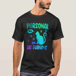 T-shirt Aquarelle personnelle Serveuse de chats Cute Anima