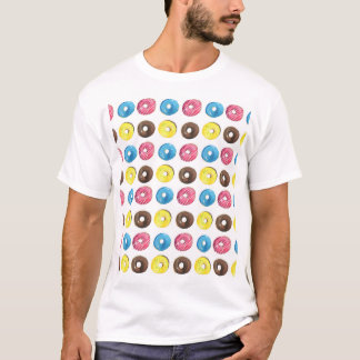 T-shirt Aquarelle petits beignets, motif sans soudure.