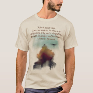 T-shirt Aquarelle Pine Arbre volant Aigle paysage