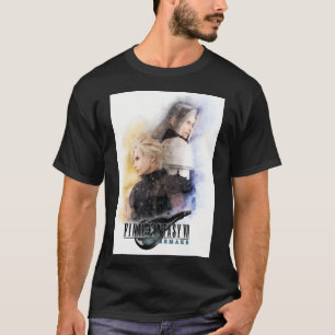 T-shirt Aquarelle Portrait De Nuage Strife Et Sephiroth