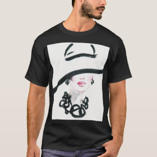 T-shirt Aquarelle portrait femme, abstraite illust de mode