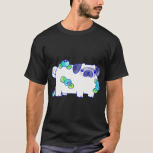 T-shirt Aquarelle Pug Myrtille