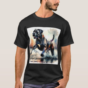 T-shirt Aquarelle puissante Canne Corso chien