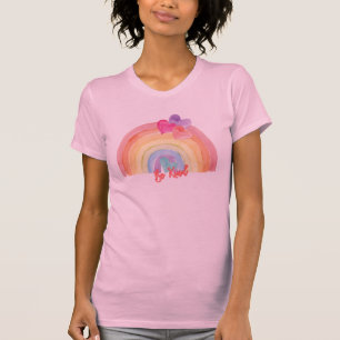 T-shirt Aquarelle Rainbow Be Genre T Shirt