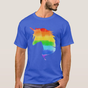 T-shirt Aquarelle Rainbow Unicorn