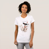 T-shirt Aquarelle Red Wing Blackbird Oiseau Art de la natu (Devant entier)