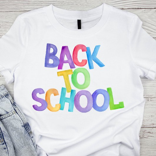 T-shirt Aquarelle Retour à l'école