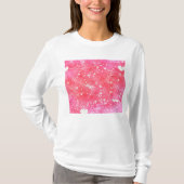 T-shirt Aquarelle romantique Coeurs et flèches roses Motif (Devant)
