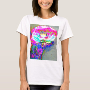 T-shirt Aquarelle rose abstrait peinture florale